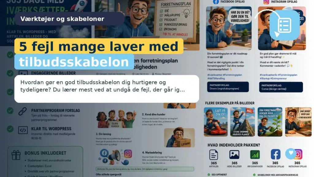 5 fejl mange laver med tilbudsskabelon