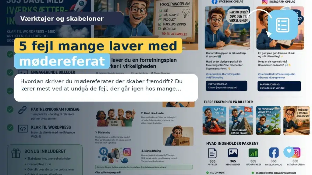 5 fejl mange laver med mødereferat