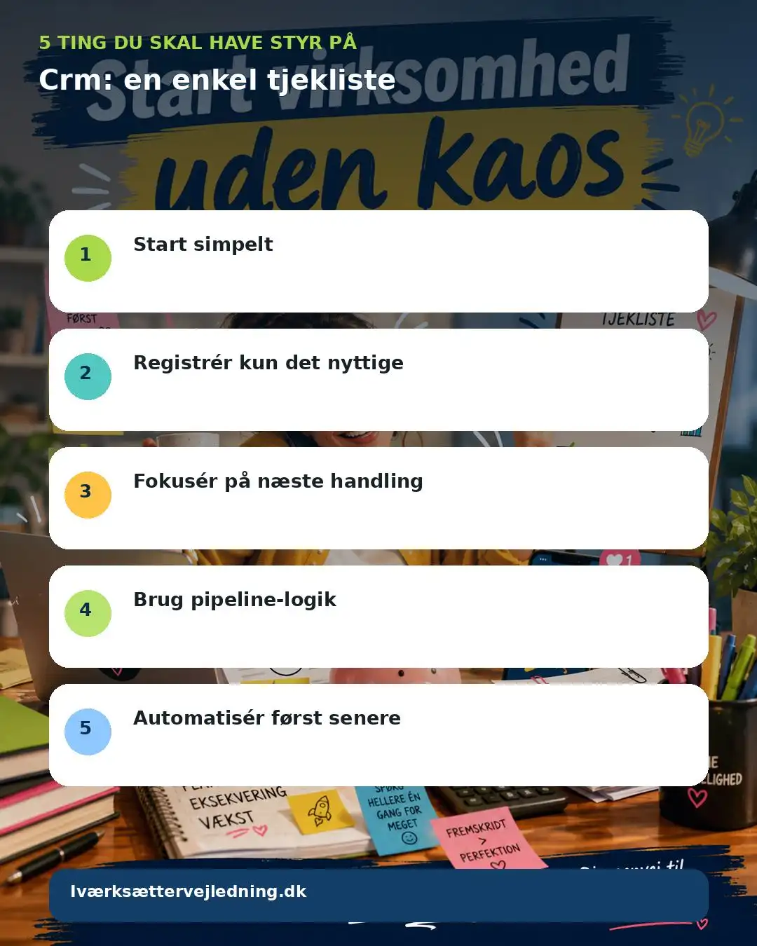 Crm: en enkel tjekliste – visuel huskeliste