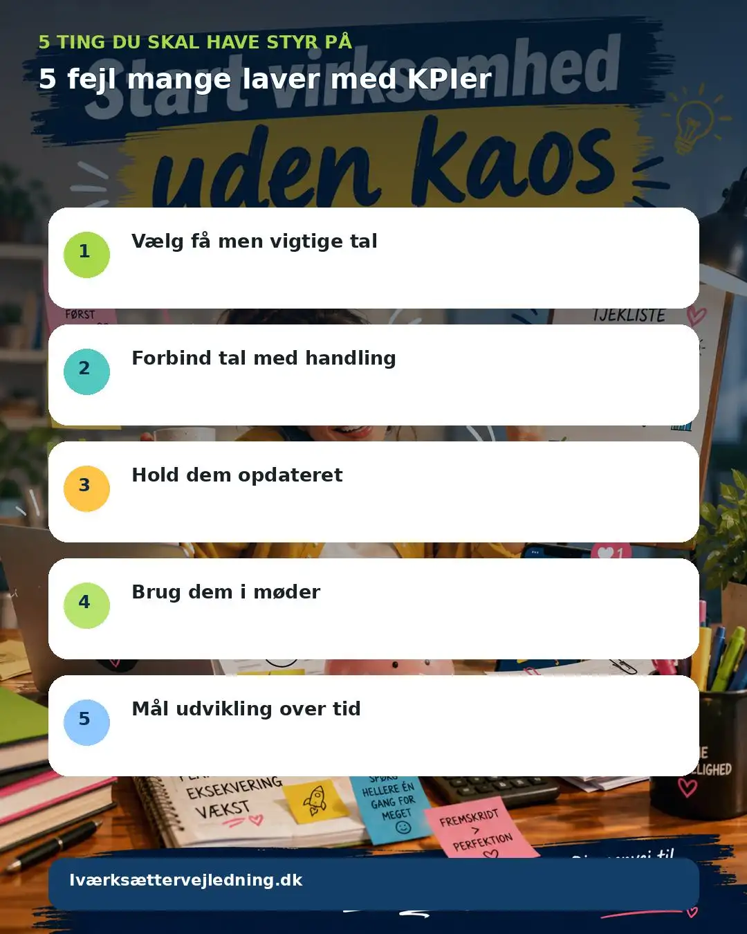 5 fejl mange laver med KPIer – visuel huskeliste