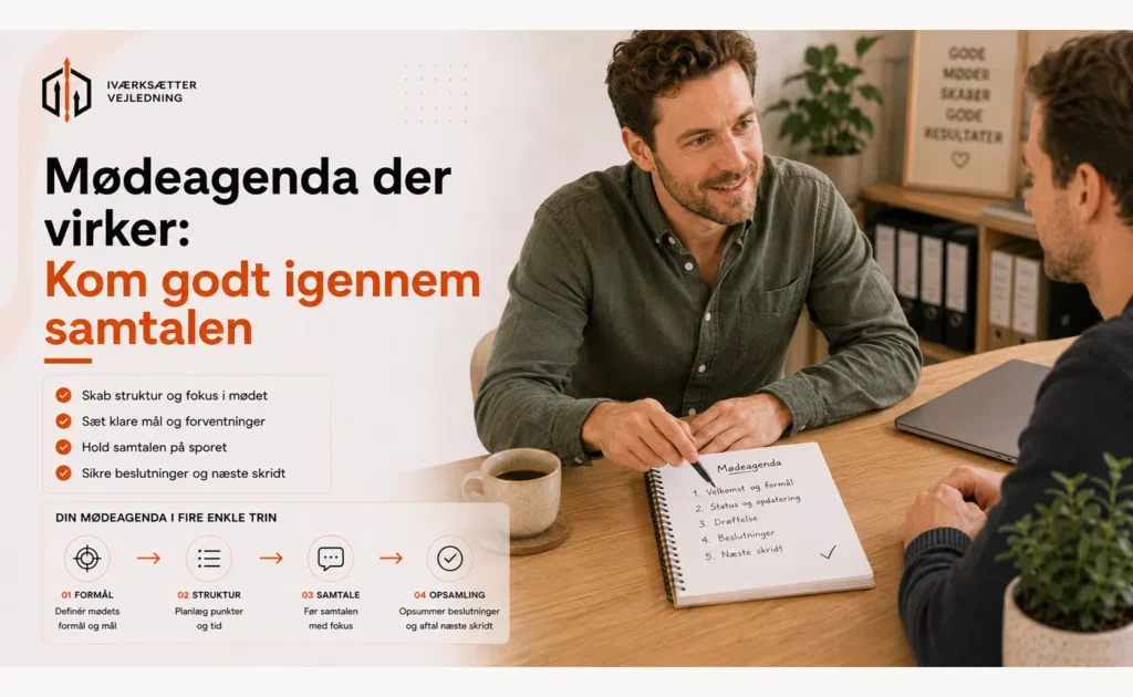 Mødeagenda der virker: Kom godt igennem samtalen