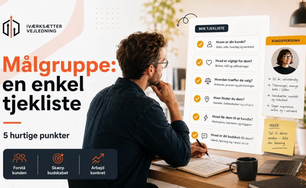 Målgruppe: en enkel tjekliste