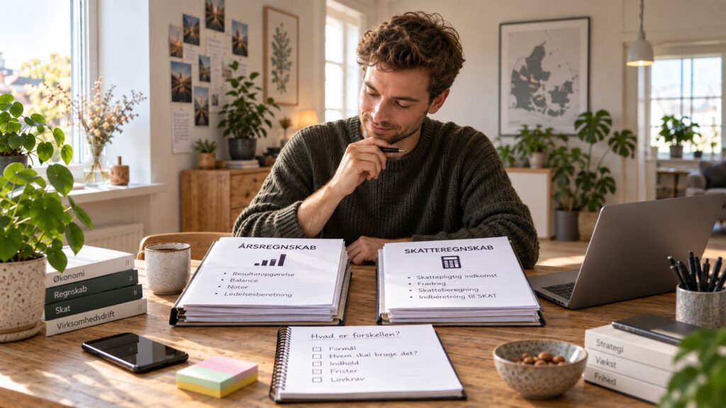Årsregnskab, skatteregnskab og årsrapport: Hvad er forskellen?