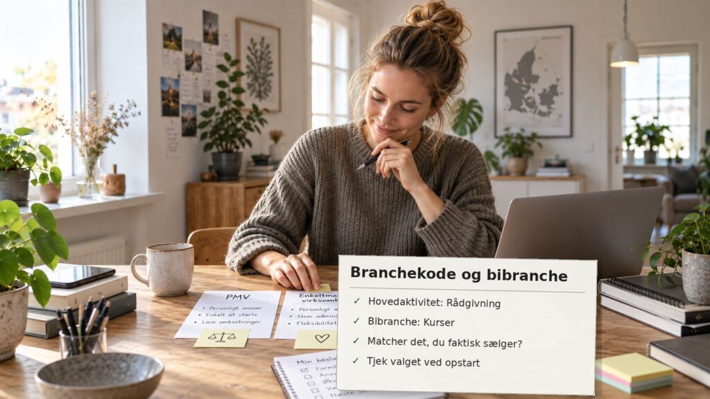 Branchekode og bibranche: Sådan vælger du rigtigt ved opstart